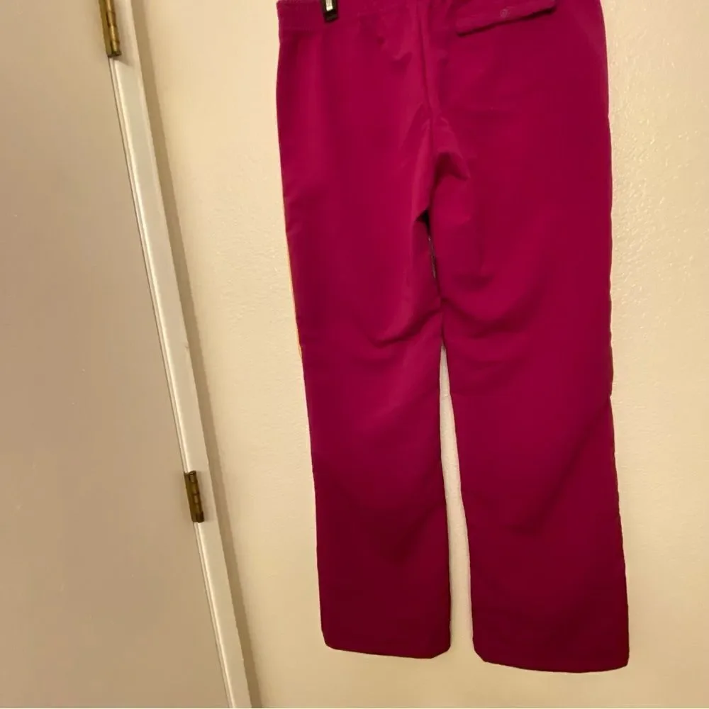 Nike womans hot pink Tech Marching Band Pants hot pink yellow pinstripe M 8-10
